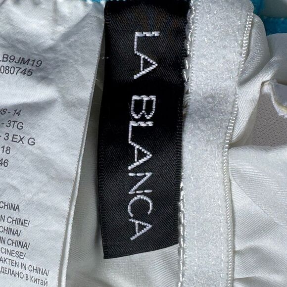 La Blanca Island Goddess One Piece Aztec Print Swimsuit Sz 14 - Picture 7 of 10